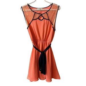 Altard State Dress Coral Pink Tiered Mini Babydoll Barbiecore Women’s Large L